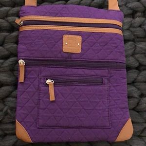 Purple crossbody purse